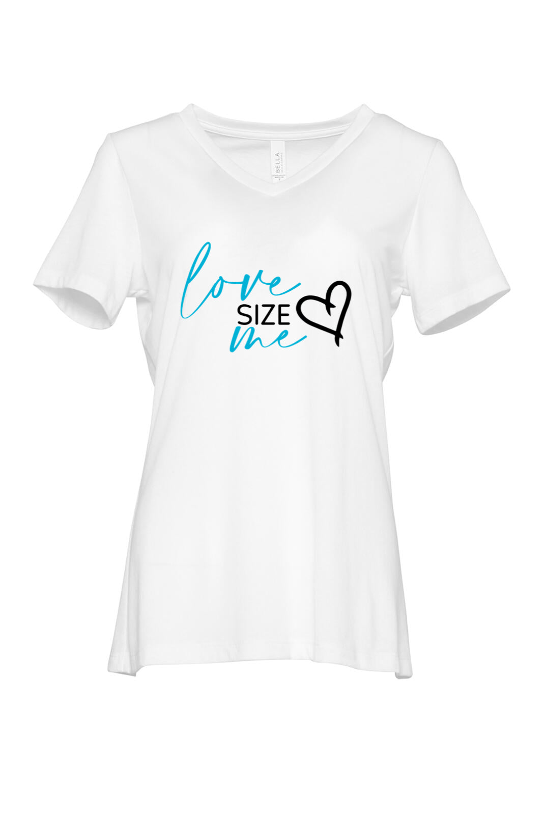 LOVE SIZE ME - T-shirt décontracté à col en V en mélange de trois matières