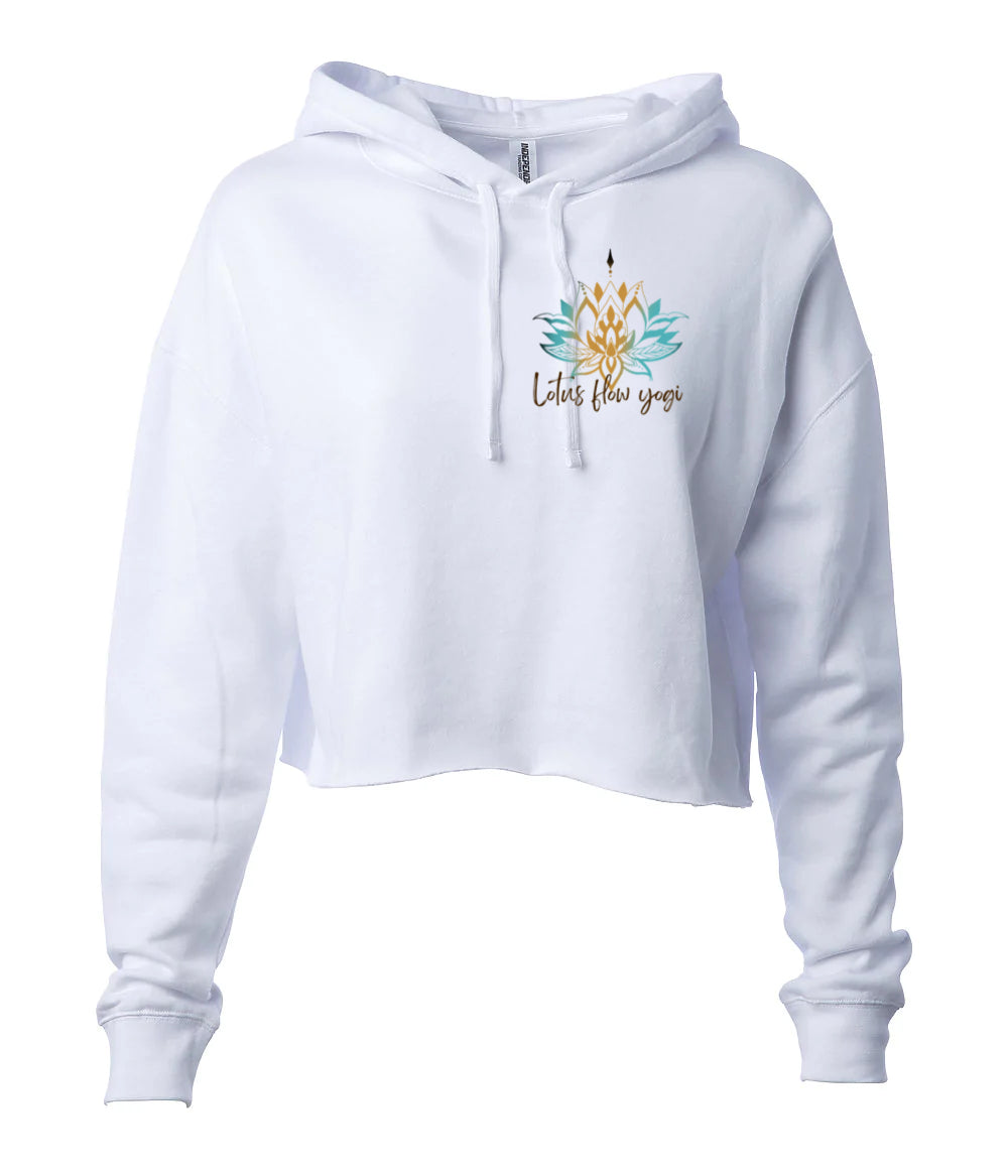 Sweat à capuche court Lotus Flow Yogi (LÉGER)