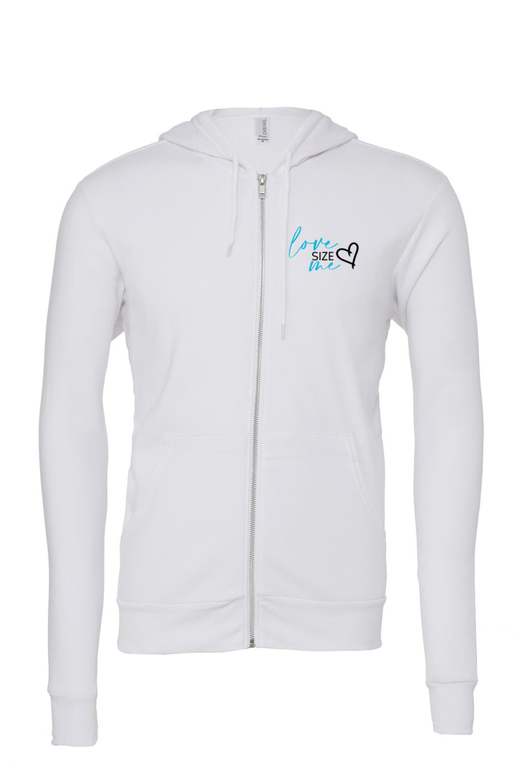 LOVE SIZE ME- Unisex Zip Up Hoodie