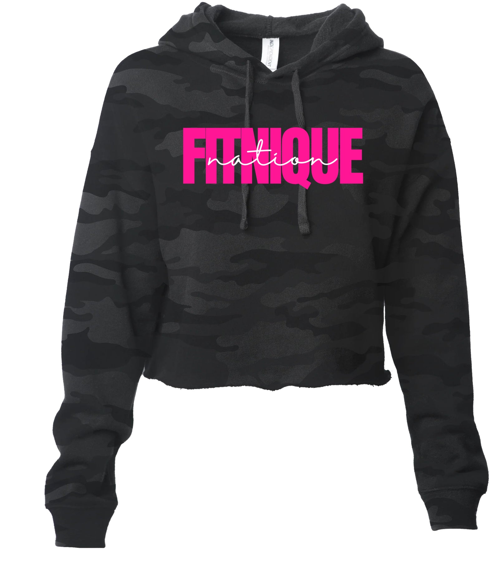 FITNIQUE Nation Crop Hoodie