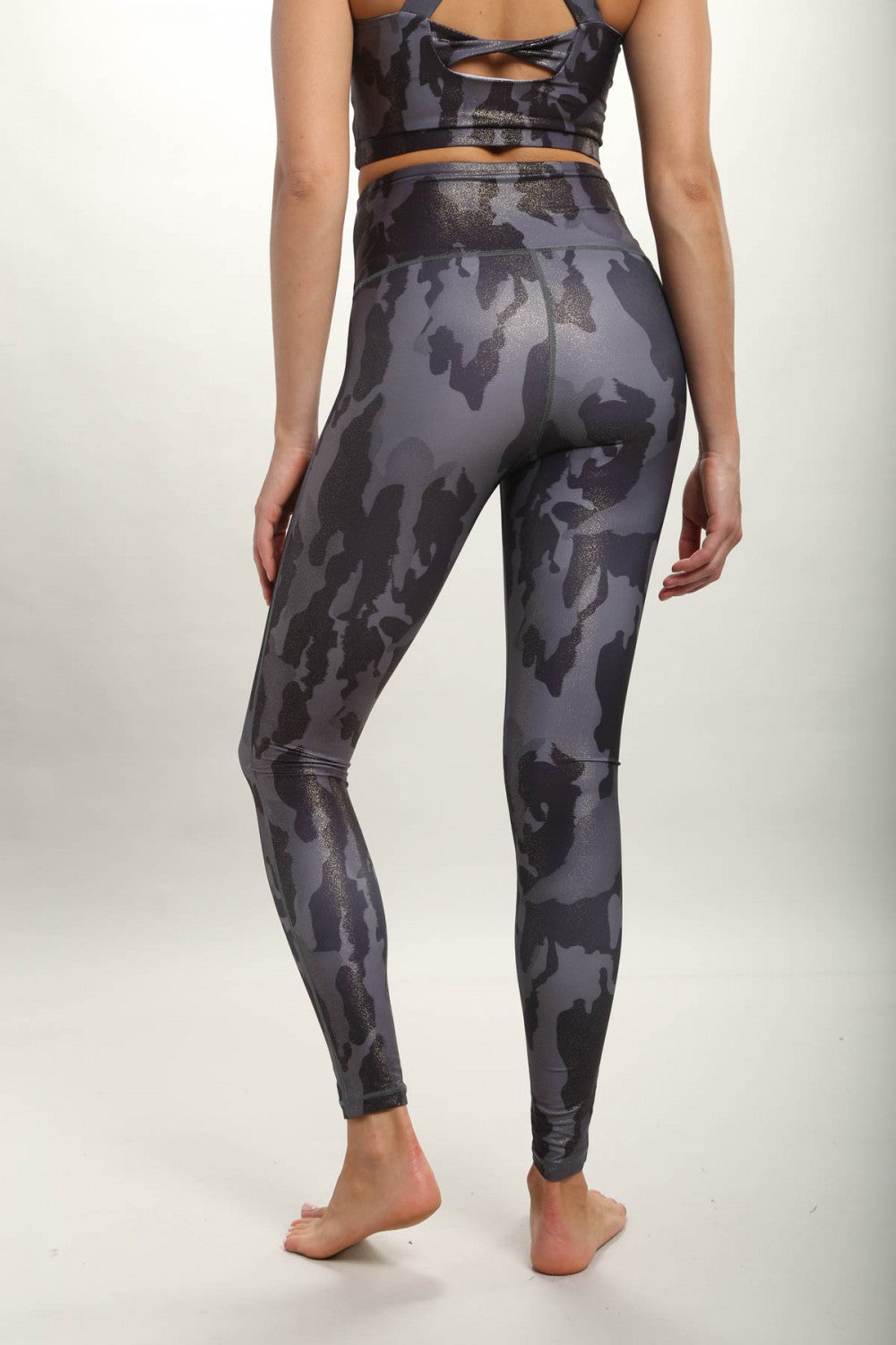 Ensemble de feuilles de camouflage à paillettes dorées