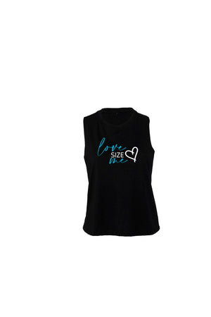 LOVE SIZE ME- Racerback Crop Tank