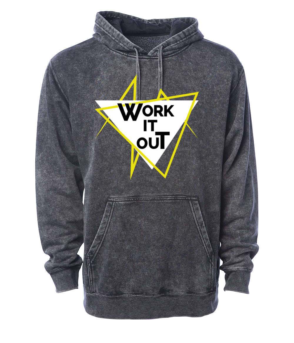 SWEAT À CAPUCHE DÉLAVÉ À L'ACIDE WORK IT OUT