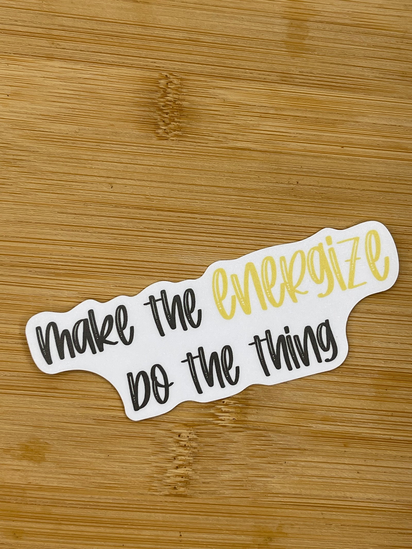 Autocollant découpé à l'emporte-pièce Energize