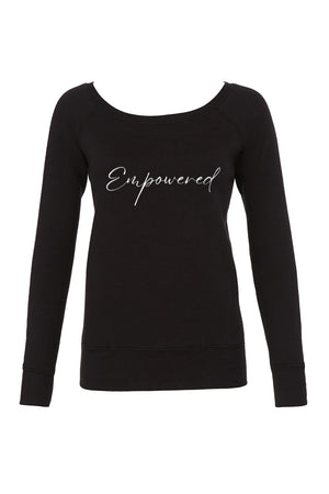 EMPOWERED OFF THE SHOULDER FLEECE